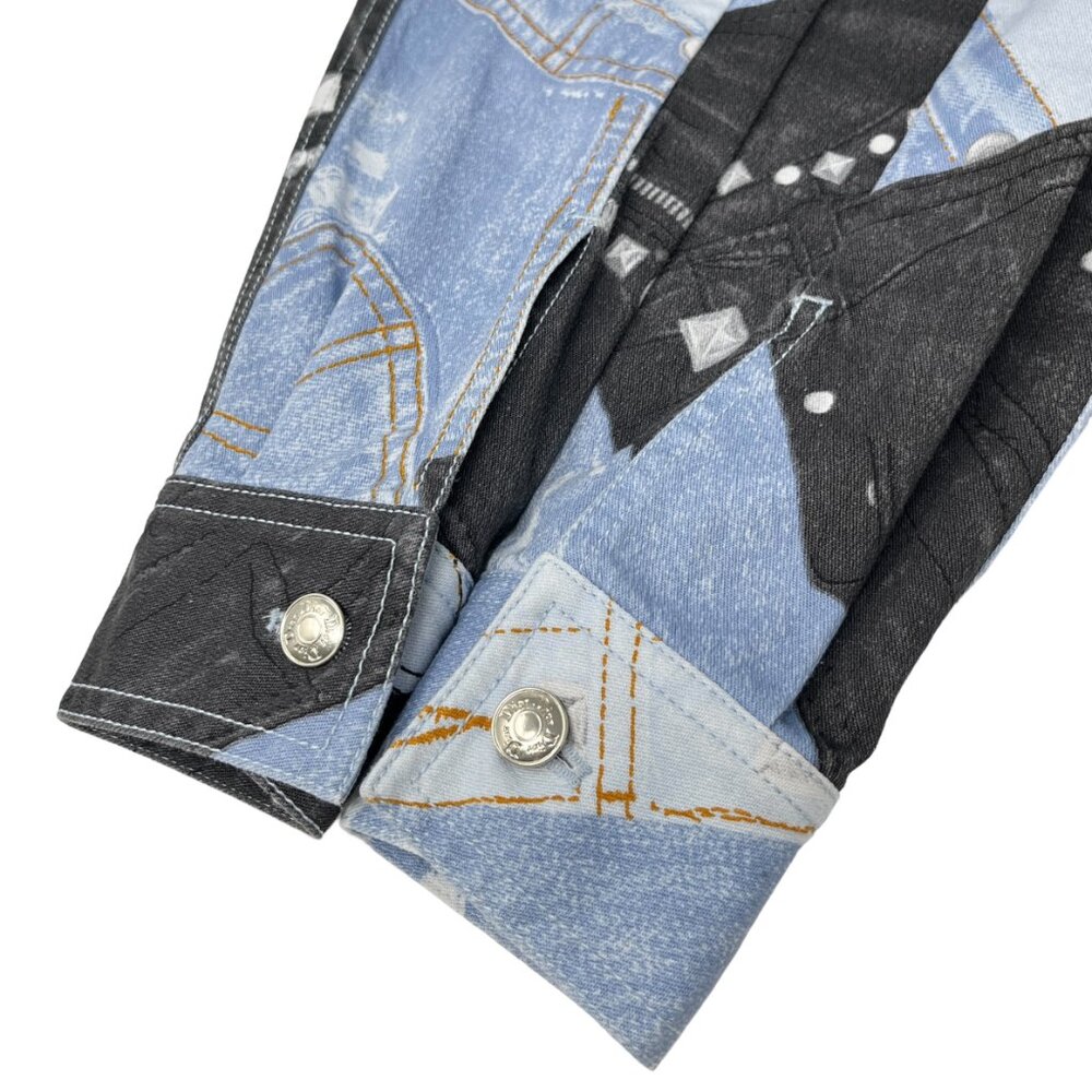 Christian Dior Vintage Jacket Pants Set #38 #36 Denim Blue Black Cotton [102579] - Picture 5 of 14